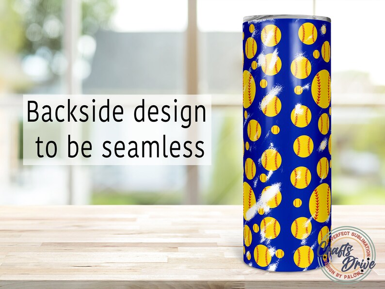 20oz Skinny Sublimation. Softball Mom Tumbler