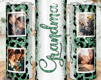 Grandma Personalized Frame Tumbler, 20oz Skinny Sublimation.