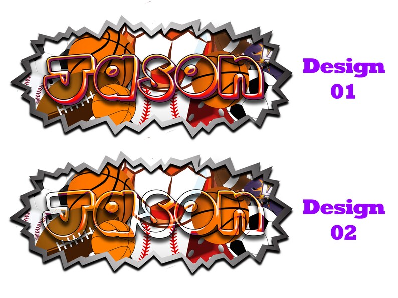 Custom Graffiti Name, Die Cut Vinyl, Wall Sticker, Kids Room Decor