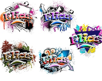 Digitaler Download, Personalisierte Graffiti Namen Druck, Wand Kunstdrucke, druckbare Graffiti, druckbare Graffiti Sticker