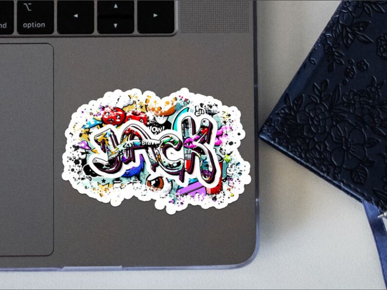 Custom Graffiti Name, Die Cut Vinyl Sticker, Graffiti Printed Sticker