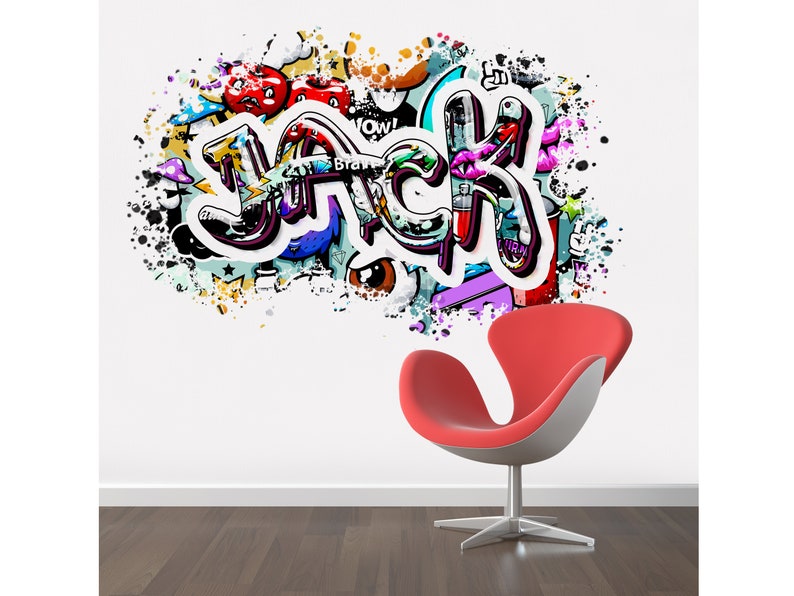 Custom Graffiti Name, Die Cut Vinyl Sticker, Graffiti Printed Sticker