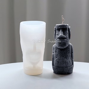 Easter Island Moai Candle Silicone Mold, Moai Statue Candle Mold, Large Stone Statue Cement Mold, Epoxy Resin Mold