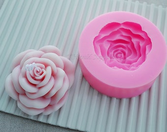 Candela di rosa candela stampo in silicone, stampo per torta al cioccolato al fiore, stampo per sapone alla rosa
