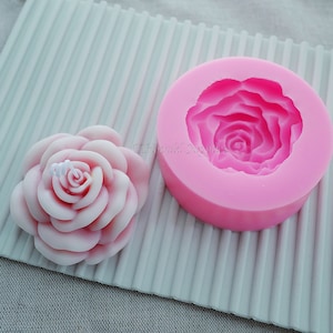 Rose Flower Candle Silicone Mold, Flower Chocolate Cake Mold, Rose Soap Mold