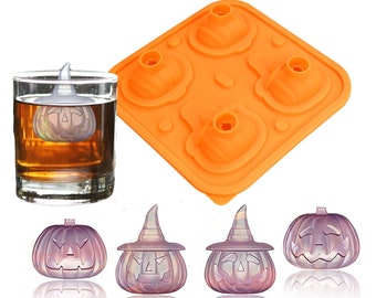 Halloween Pompoen Ice Lattice Ice Ball Silicone Mold DIY Pompoen Ice Ball Ice Box Ronde Ice Lattice Mold