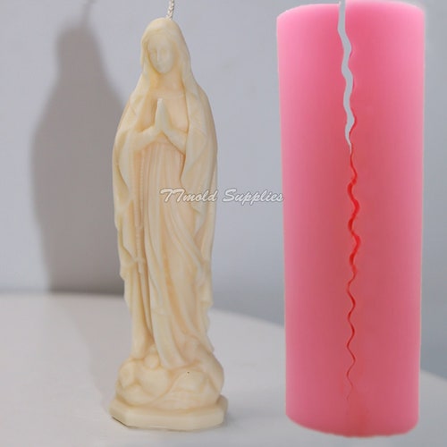 Virgin Mary Scented Candle Mold Prayer Standing Portrait Etsy UK