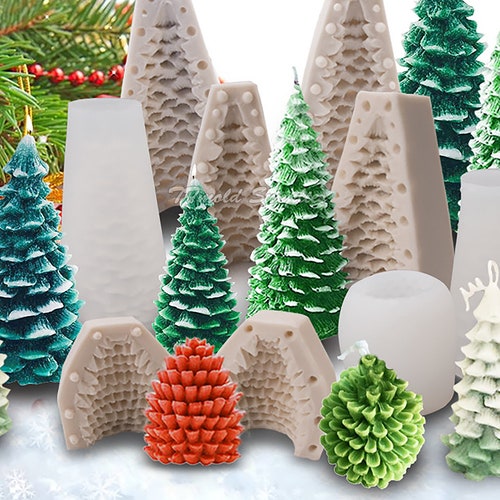 3D Christmas Tree Candle Silicone Mold Pine Cone Scented Etsy