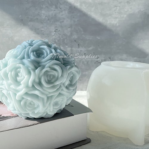 Rose Style Candle Silicone Mold Wedding Candle Mold Handmade Etsy