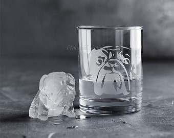 Molde de silicona para cubitos de hielo Bulldog: Hielera de silicona de grado alimenticio para perros