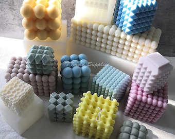 Geometric Rubik's Cube Candle Silicone Mold:DIY Irregular Bubble Sphere Decor Indoor