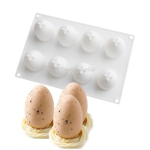 Egg Mousse Cake Mold, Chocolate Dessert Mold, Baking Silicone Mold, Egg Ball Candle  Soap Mold