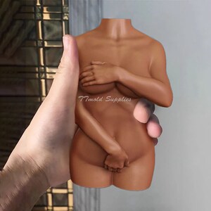 Male and Female Body Candle Silicone Mold, Abstract human body Candle Mold, Body Soap Mold image 3
