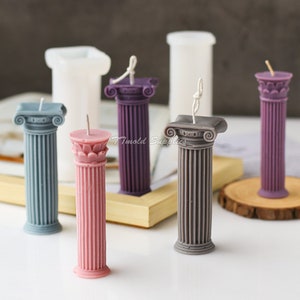 Roman Pillar Candle Silicone Mold, European Architectural Plaster Mold, Roman Pillar Cement Mold, Chocolate Candy Mold