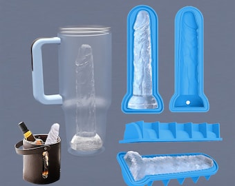 Molde creativo de silicona con entramado de hielo, parodia de pene Genital, con tapa, máquina de hielo, barra de whisky autosellante, molde de celosía para hielo