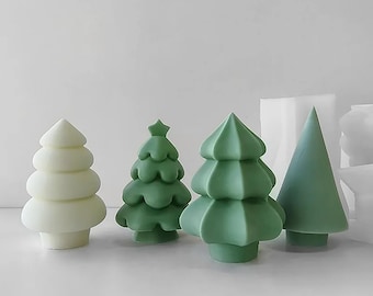 Creative Christmas Tree Silicone Candle Mold: DIY Xmas Aroma Plaster Decoration Candle Making Supplies
