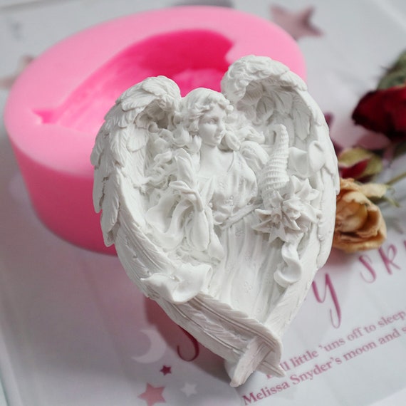 Angel Virgin mary Plaster Mold Dly Virgin Statue Soap Handmade Soap Mold Angel Virgin Epoxy Resin Silicone Mold