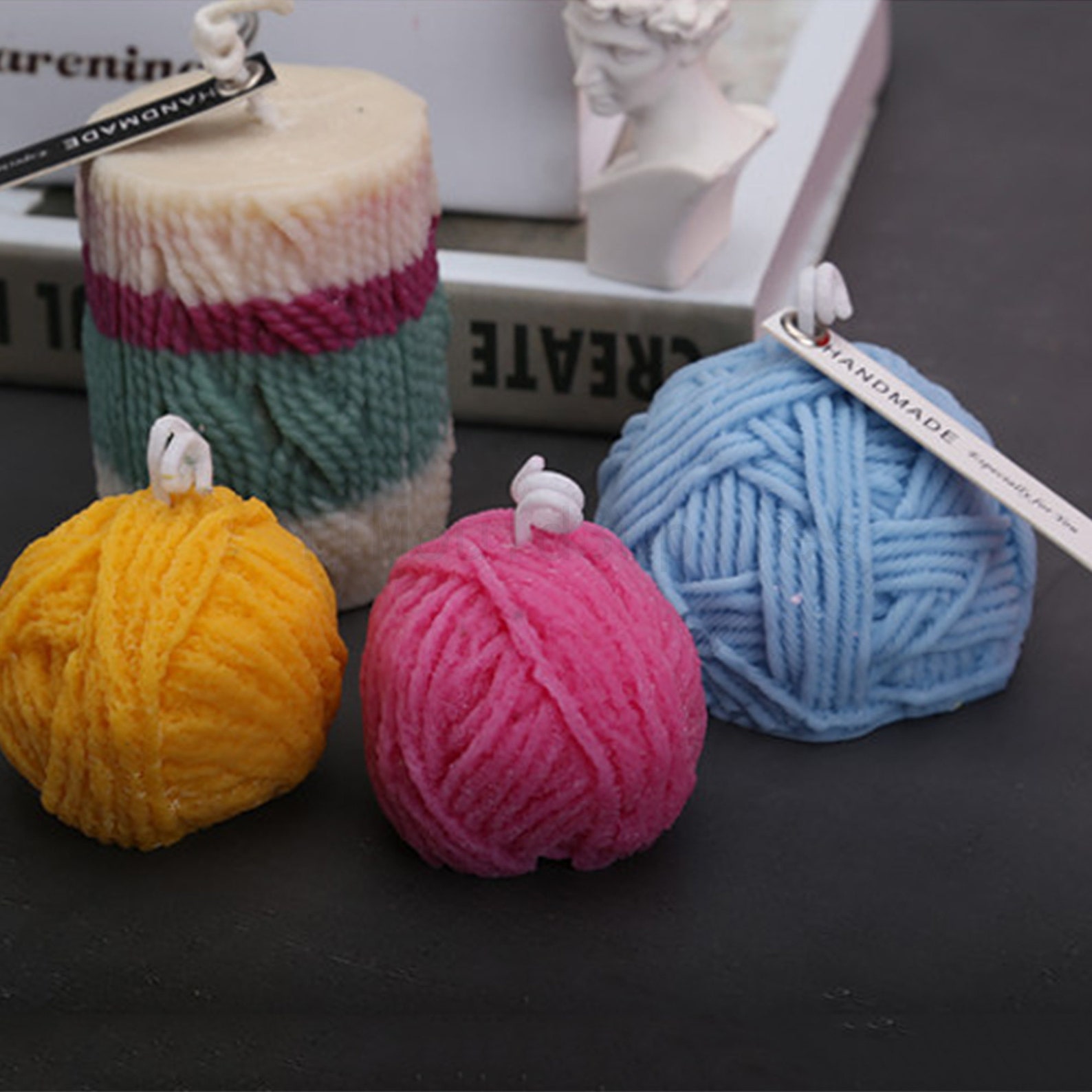 Yarn Ball Candle Silicone Mold Dly Knitted Ball Aroma Candle Etsy