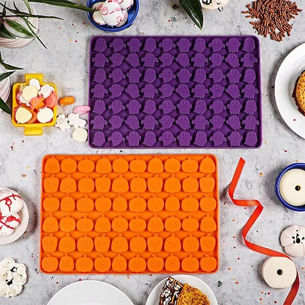 Ghost Gummy mini-pompoen siliconen mal: DIY Halloween chocoladekoekjes snoepjes