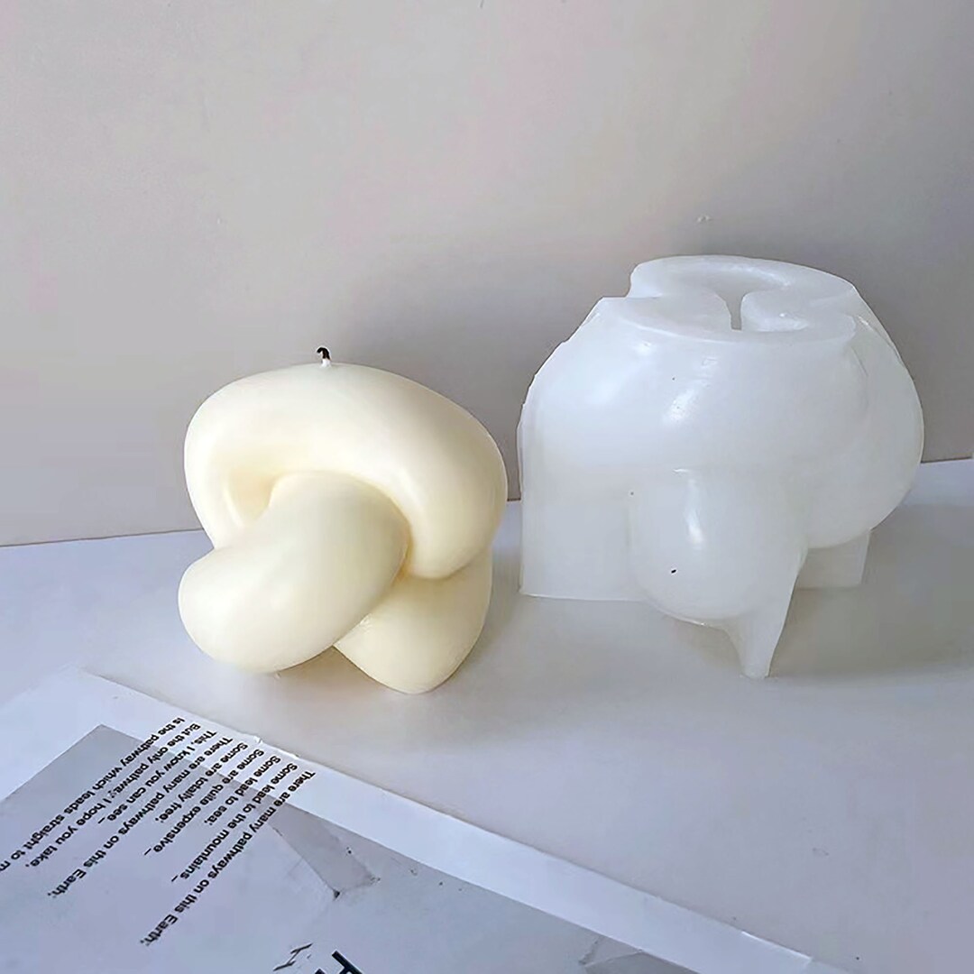 Big Twisted Knot Candle Silicone Mold,knitted Knots Ball Silicone Mould