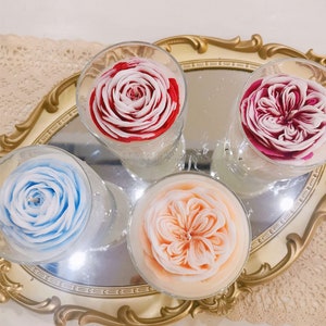 FOGAWA 2 Pieces 3D Rose Candle Molds Round and India