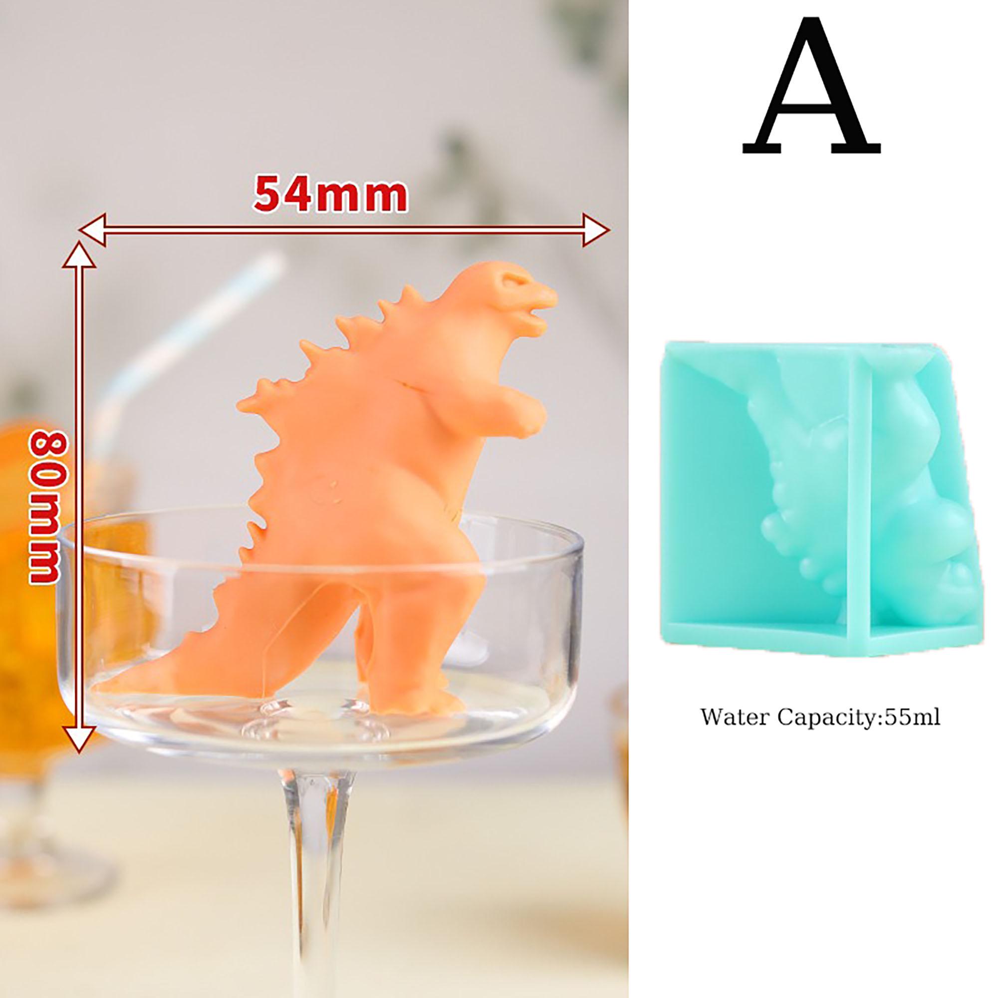 Godzilla Bar Whiskey Ice Compartment Silicone Mold DIY Godzilla Ice Box ...