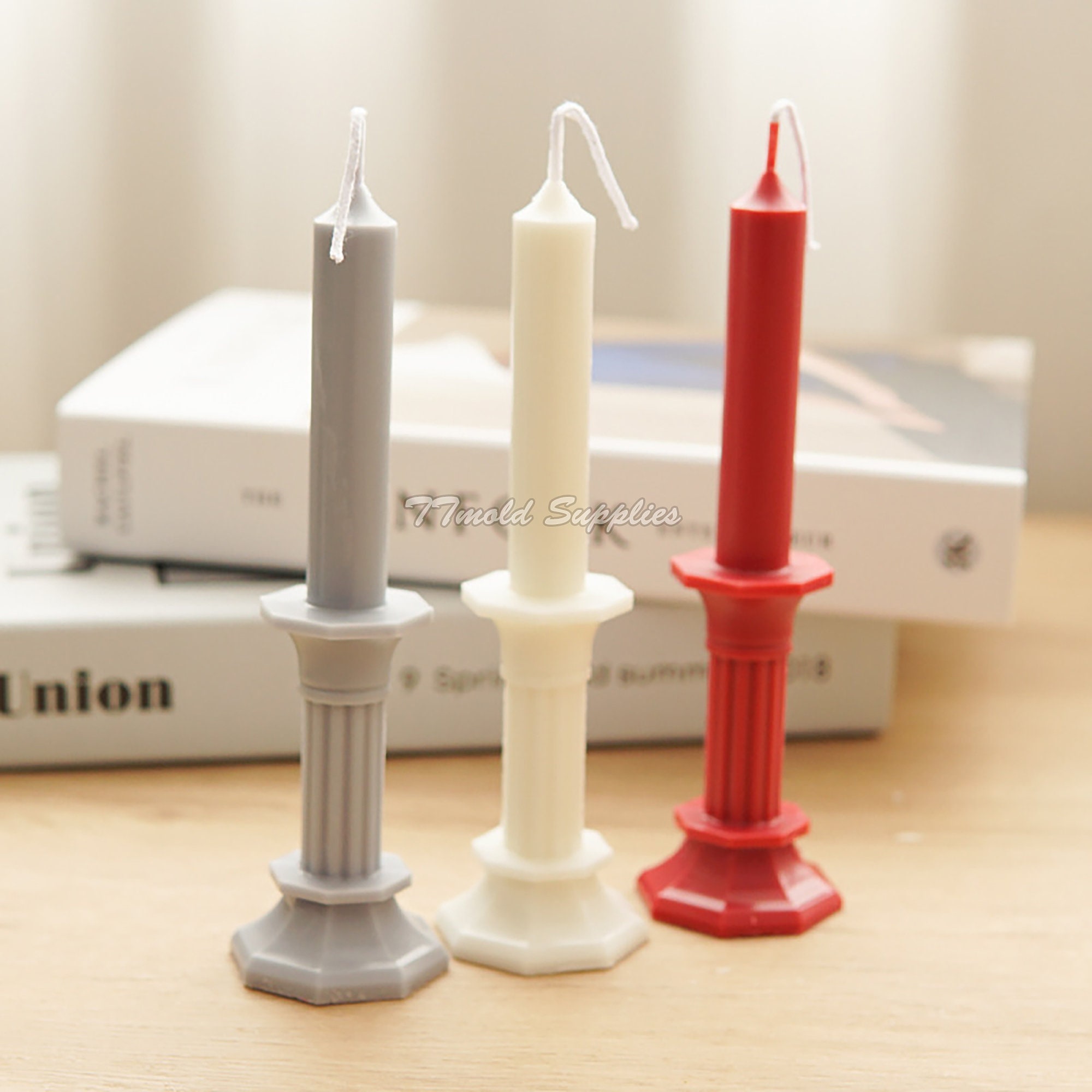 Pagoda Shape Octagonal Candlestick Candle Mold, Pointed Long Pole ...