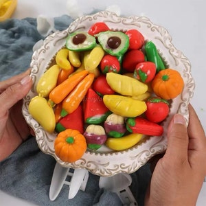 Thaïlande Luk Chup Mung Bean Cake Silicone Mold, Luk Choop Chocolate Fudge Mold, Légumes et fruits Aliments cuits au four moisissure de qualité 01~20mold