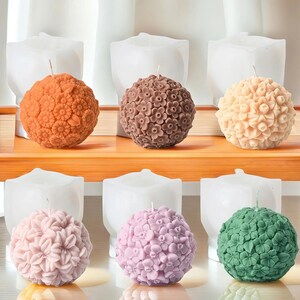 3D Rose Globe Aromatische Kaars Siliconen Mal DIY Lelie Globe Kaars Schimmel Vlinder Orchidee Kersenbloesem Handgemaakte Zeep Schimmel