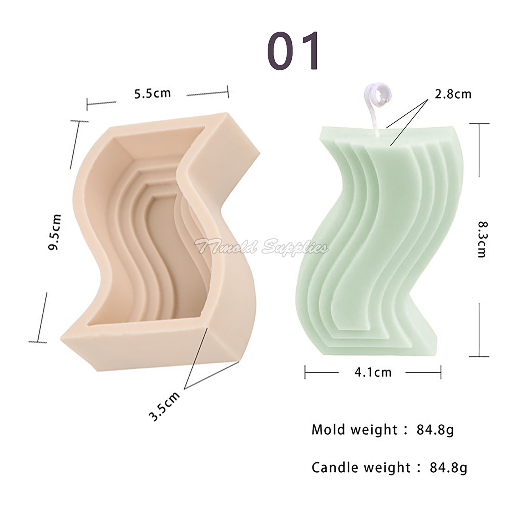 Geometric Candle Silicone Mold Creative Abstract Candle Mold Etsy