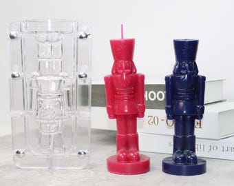 Nutcracker Soldier Acrylic Candle Mold DIY British Style Human Soldier Candle Plastic Mold