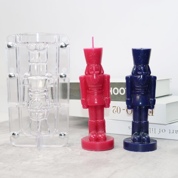 Nutcracker Soldier Acrylic Candle Mold DIY British Style Human Soldier Candle Plastic Mold
