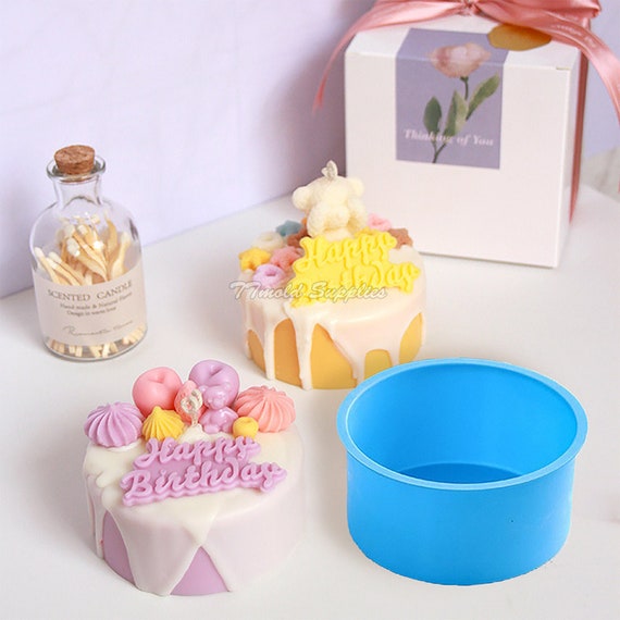4 Inch Round Cake Candle Mold, Simulated Dessert Candle Mold, Pastry Baking Chocolate Silicone Mold