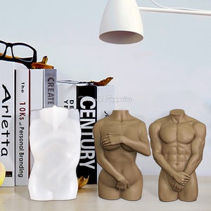 Male and Female Body Candle Silicone Mold, Abstract human body Candle Mold, Body Soap Mold male +female mold