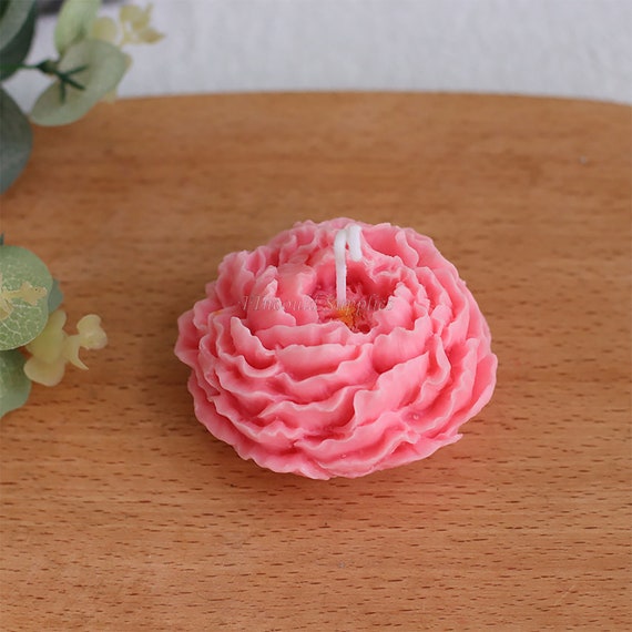 Peony Flower Candle Mold, 3d Flower Handmade Soap Mould For Fondant  Handmade Plaster Mold For Candle Holder Flower Decoration Silicone Mold  Diffuser S