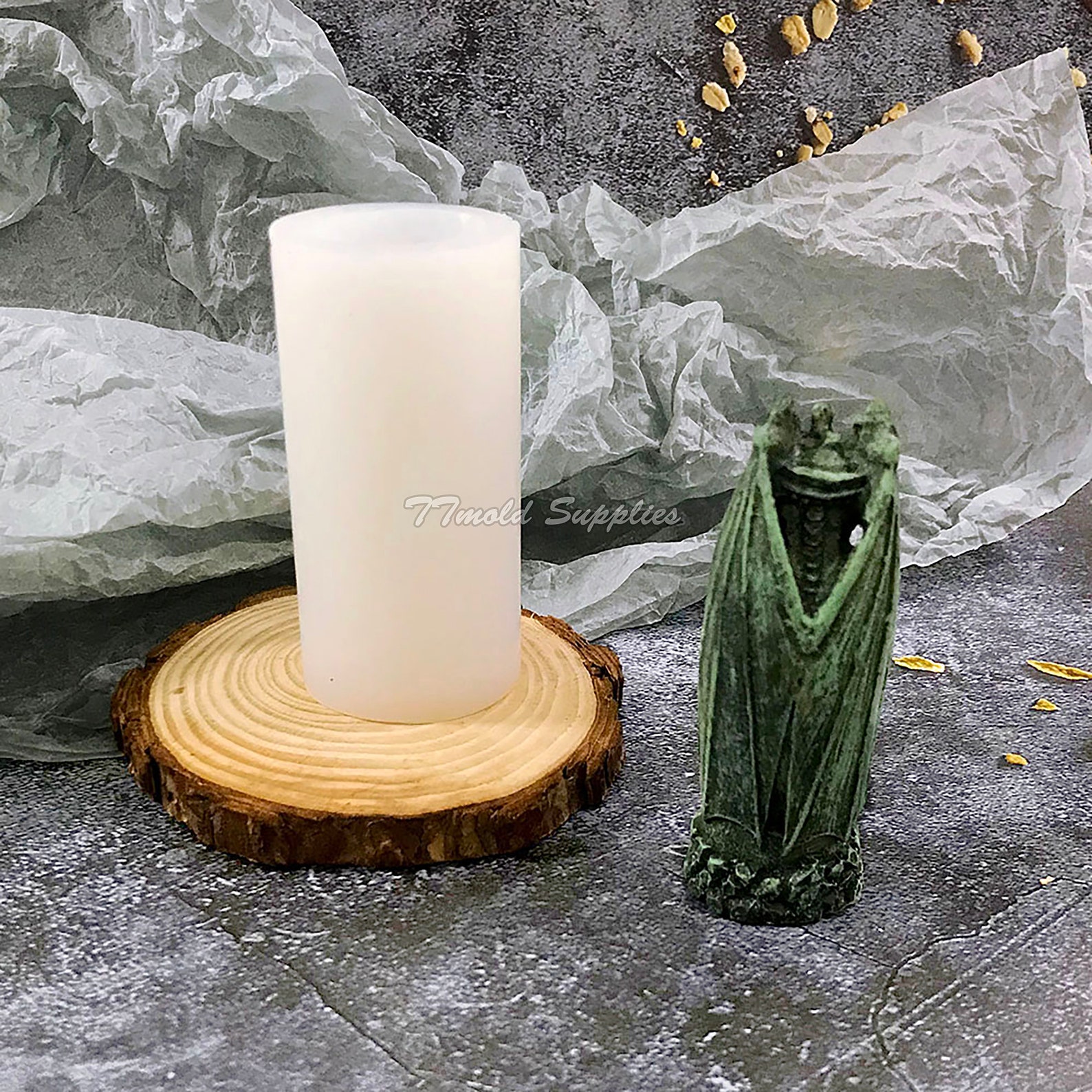 Halloween Demon Devil Candle Mold Bat Monster Candle Silicone Etsy