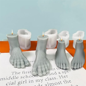 Simulation of Human Feet Aromatherapy Candle Silicone Mold DIY Spoof Fun Limbs Organ Model Plaster Resin Ornament Mold