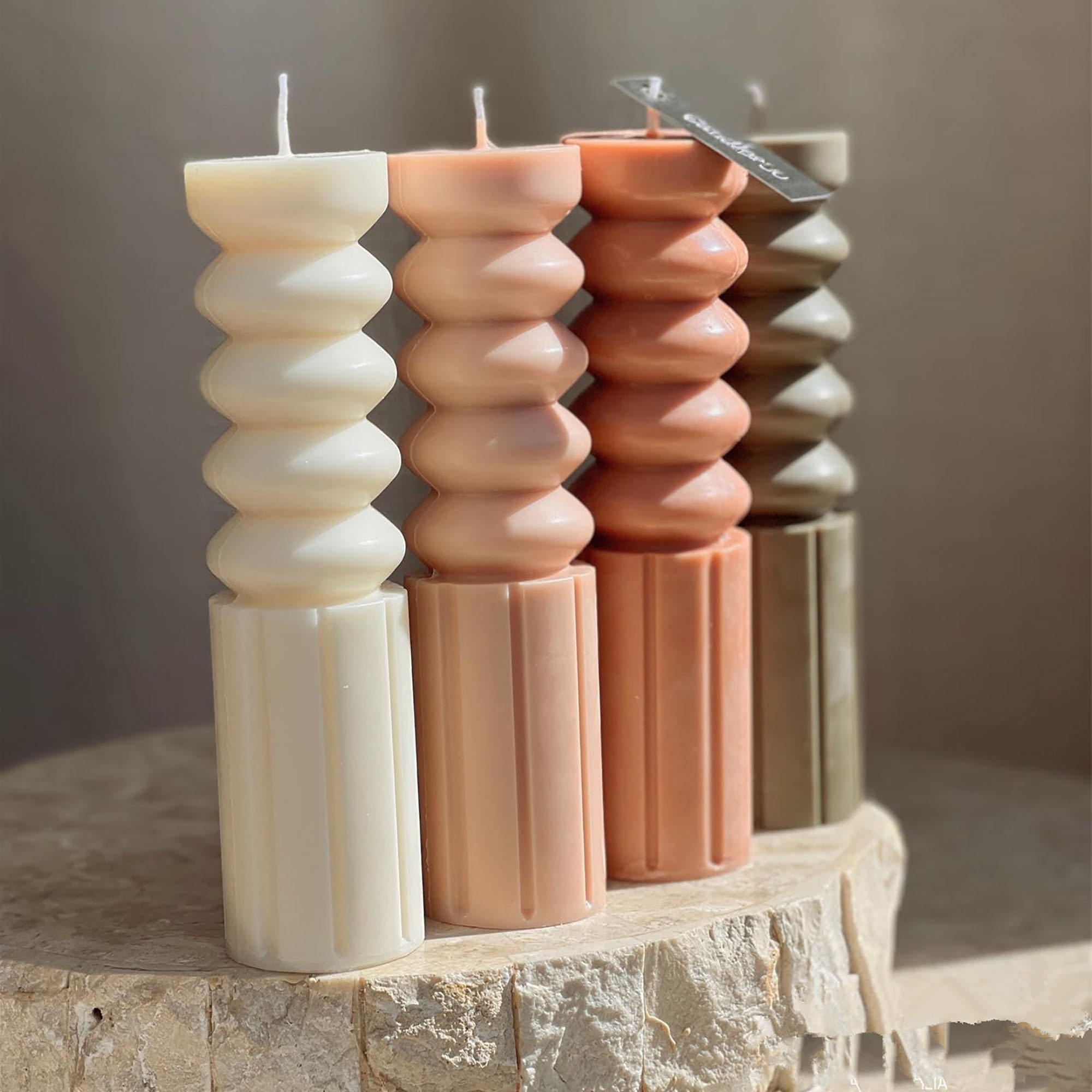 Taper Candle Molds for Striped Church Candles