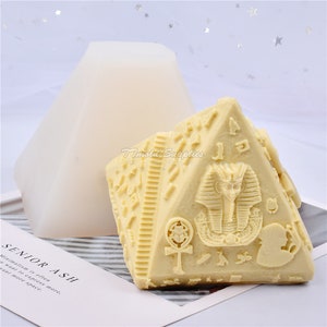 Egyptian Pharaoh Pyramid Aromatherapy Candle Silicone Mold DIY Triangular Tower Home Decoration Resin Plaster Decor Mold