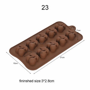 Thaïlande Luk Chup Mung Bean Cake Silicone Mold, Luk Choop Chocolate Fudge Mold, Légumes et fruits Aliments cuits au four moisissure de qualité 23 mold