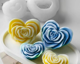 Love Rose Candle Silicone Mold: DIY Wedding Aroma Gypsum Chocolate Favors