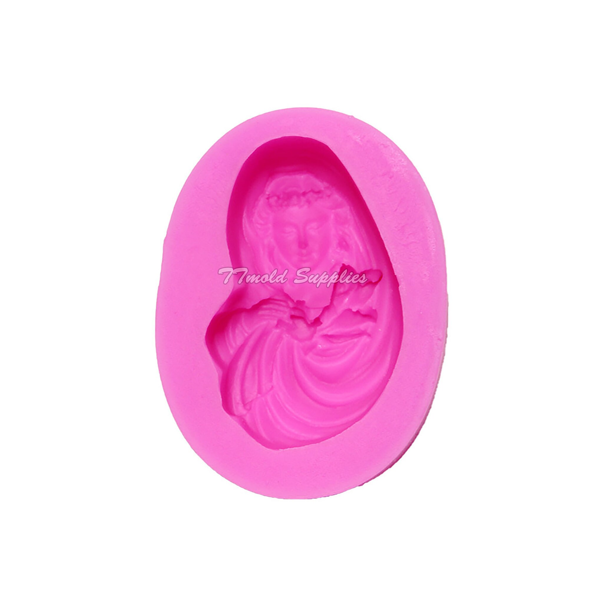 Virgin Mary Soap Silicone Mold Portrait Sculpture Soap Mold Etsy
