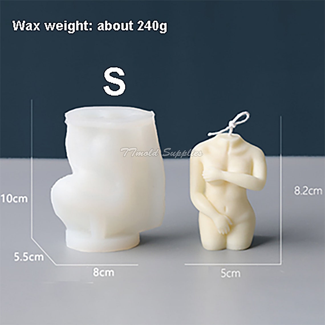 Shy Female Body Candle Mold Female Body Silicone Mold Etsy