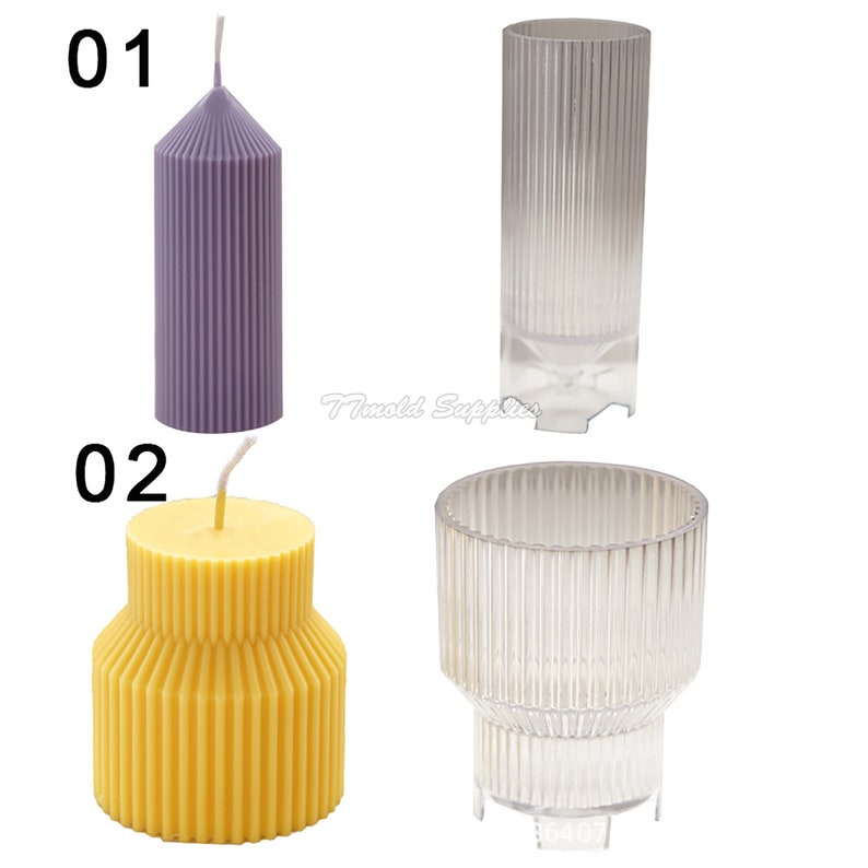 Geometrisk plastform med fintandad spetsig ljusform, tandad akrylform för ljus, cylindrisk bröllopsljusform bild 6