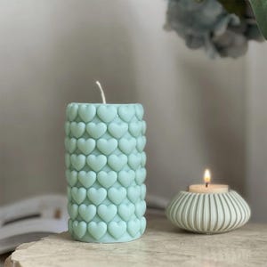 Heart Pillar Wedding Candle Silicone Mold: DIY Love Column Souvenir Candle Craft Gifts