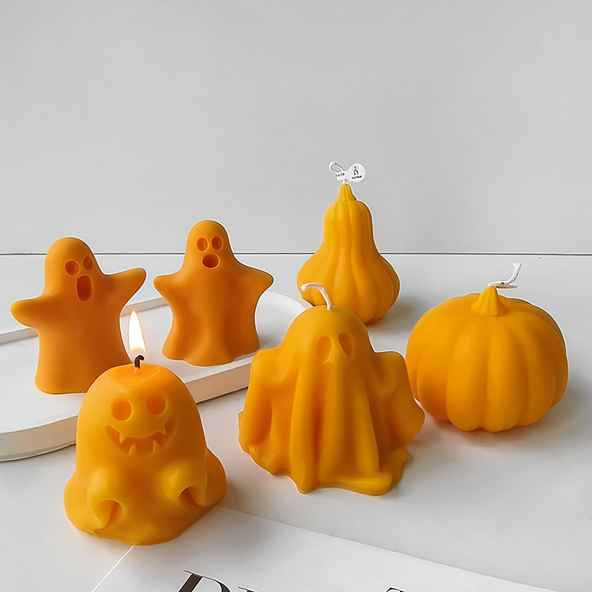 楽天市場】【マラソン中☆最大500円OFF！】シリコンモールド ハロウィン Halloween カボチャ おばけ コウモリ 魔女 蜘蛛の巣  オーナメント イベント アロマストーン 石膏 アロマキャンドル モールド キャンドル エポキシ樹脂 レジン型 : Myrtille Craft  楽天市場店 ハロウィンゴーストキャンドル型、ゴーストパンプキンシリコンモールド アロマセラピーキャンドル作りの3D樹脂シリコンモールド 手作り石