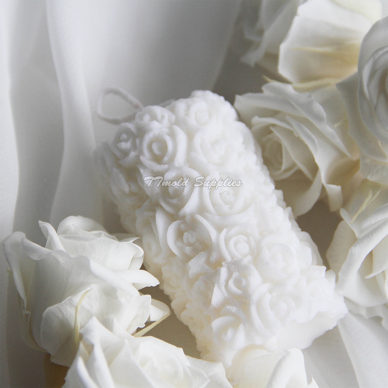 Rose Style Candle Silicone Mold Wedding Candle Mold Handmade Etsy