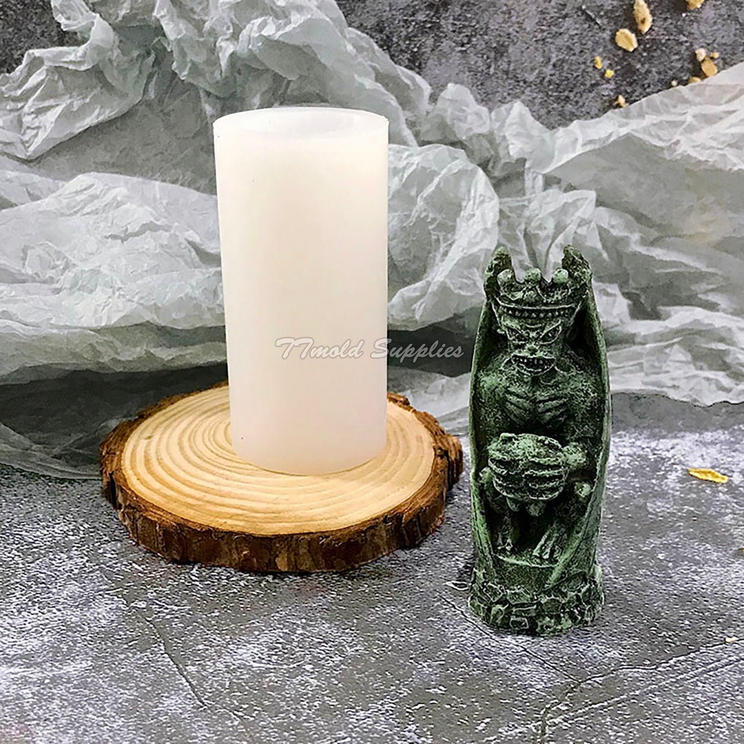 Halloween Demon Devil Candle Mold, Bat Monster Candle Silicone Mold