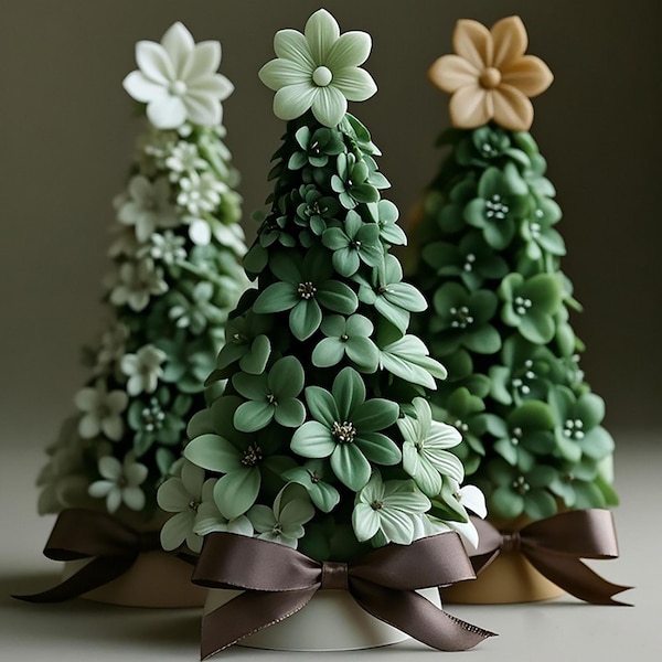 Christmas Tree Home Decoration Aroma Candle Silicone Mold DIY Christmas Day Plaster Crafts Gift Mold