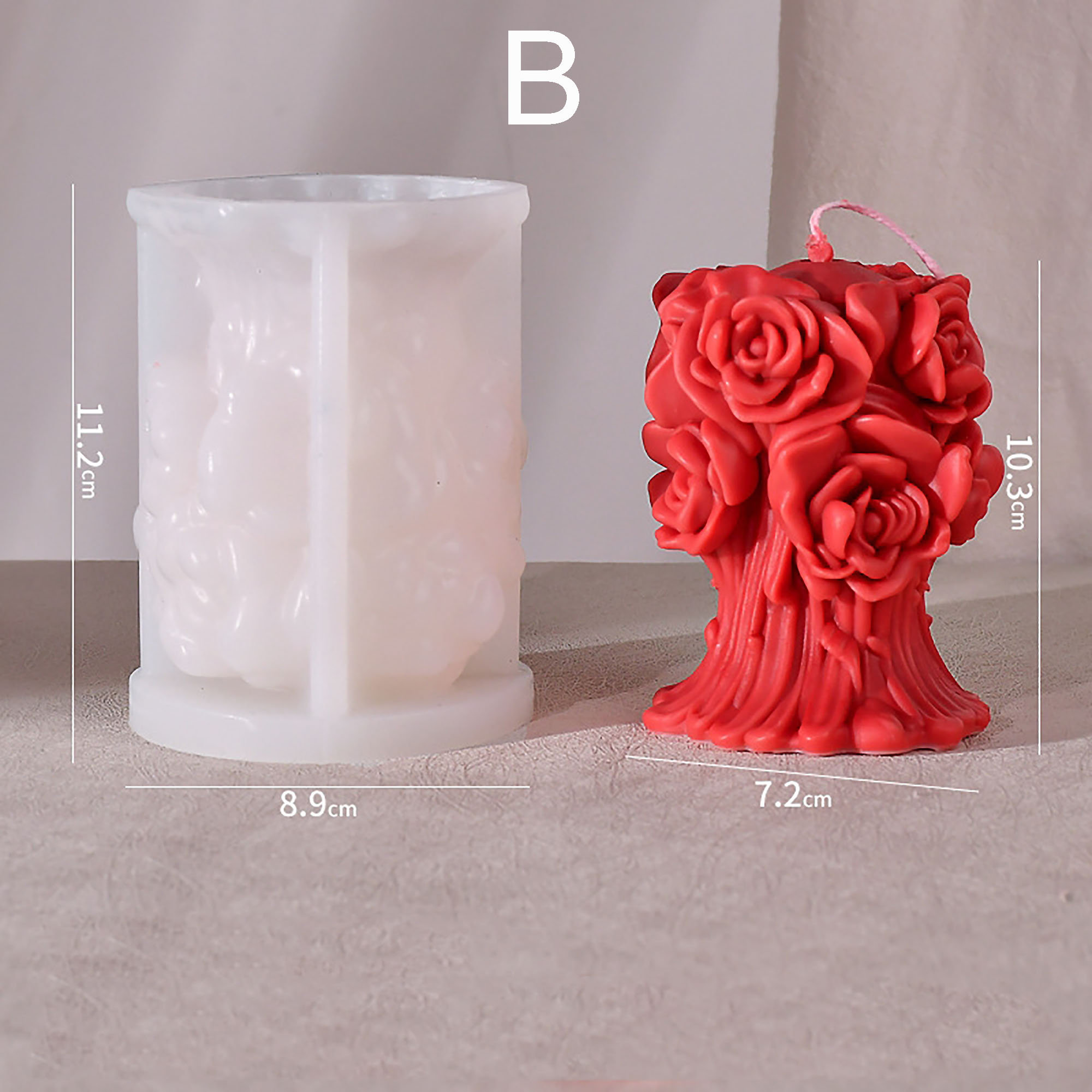 Stampo In Silicone Per Candele Di Rose, Stampo Per Realizzare - 9